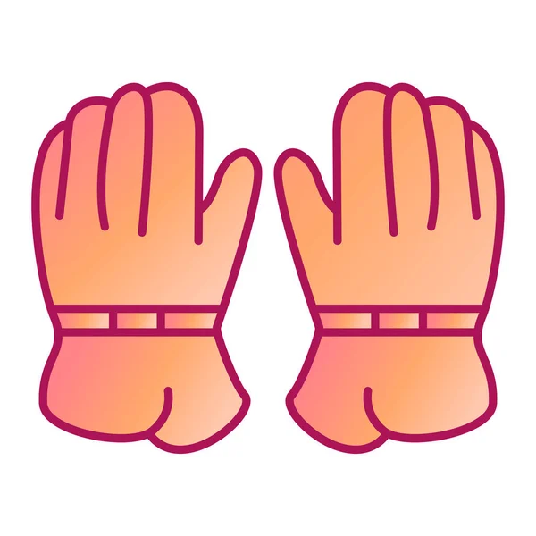 Glove Gloves Mittens Icon Isolated Flat Illustration — Stock Vector