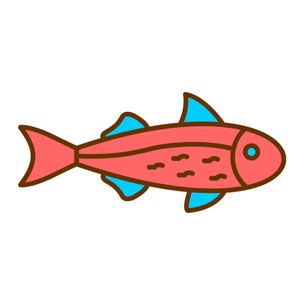 魚アイコンベクトルイラストグラフィックデザイン — ストックベクタ