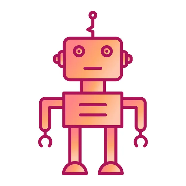 Robot Ikon Vektor Illustration — Stock vektor