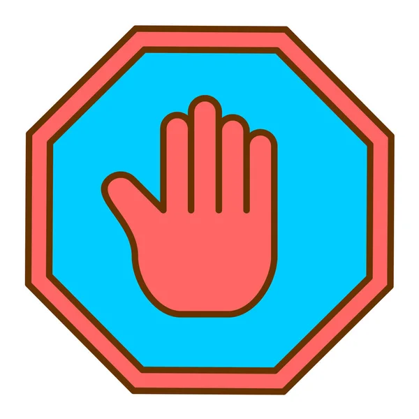 Stop Icono Signo Ilustración Vectorial — Vector de stock