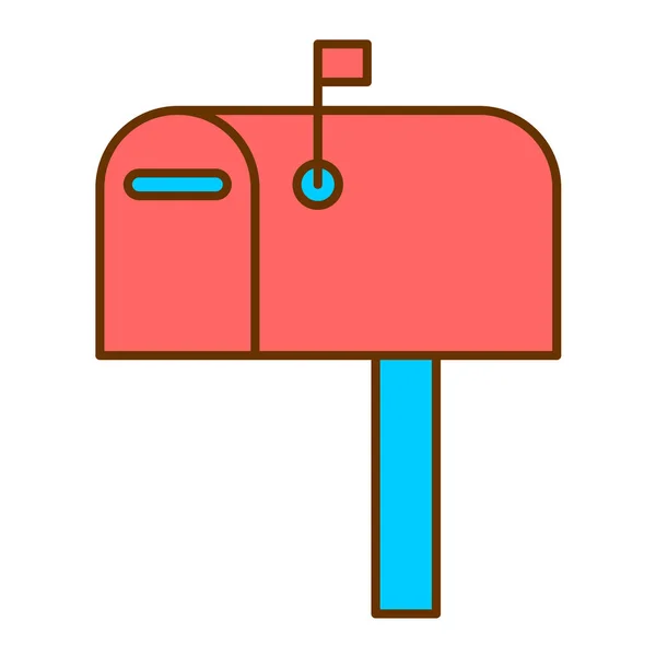 Briefkasten Mit Mail Icon Vektor Illustration Design — Stockvektor