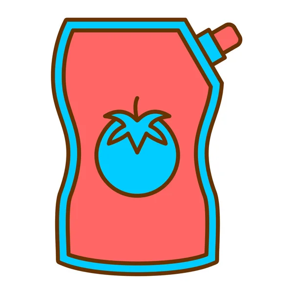 Ilustración Vectorial Del Icono Ketchup — Vector de stock