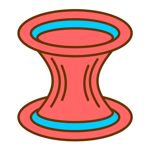 Vektor Illusztrációja Egyetlen Piros Fehér Csésze — Stock Vector