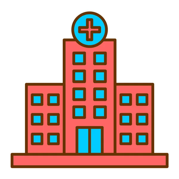 Krankenhaus Moderne Ikone Vektor Illustration — Stockvektor