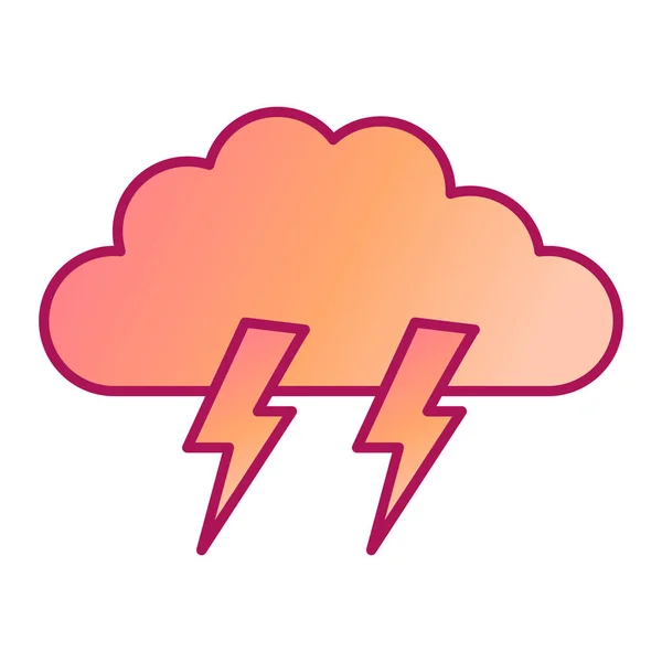 Nube Con Diseño Ilustración Vectores Rayos — Vector de stock