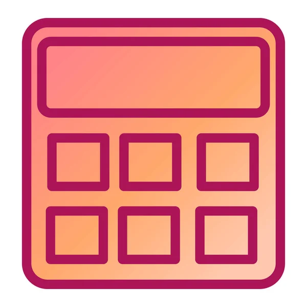 Calcolatrice Icona Web Semplice Illustrazione — Vettoriale Stock