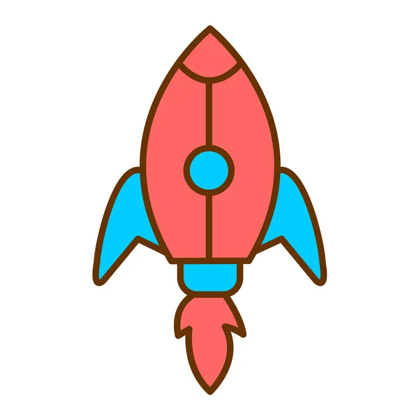 Návrh Vektorové Ilustrace Při Spuštění Rakety — Stockový vektor