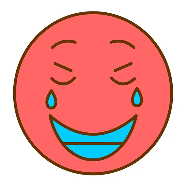Faccia Emoticon Icona Vettoriale Illustrazione — Vettoriale Stock