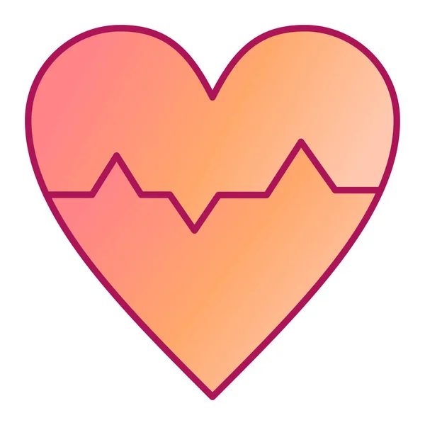 Icono Forma Del Corazón Atención Salud Emergencia Tema Diseño Aislado — Vector de stock