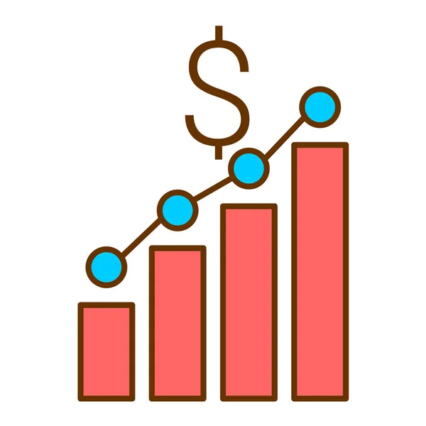 Gráfico Crescimento Financeiro Ilustração Vetorial —  Vetores de Stock
