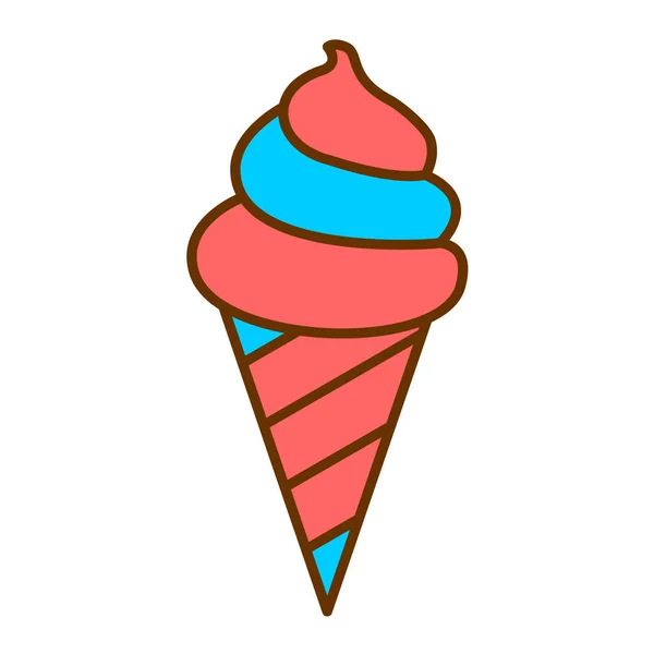 Ice Cream Cone Icon Vector Illustration Design — Stock Vector