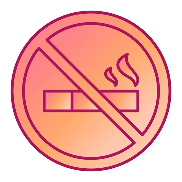 Nie Palenie Ikona Wektor Ilustracja — Wektor stockowy