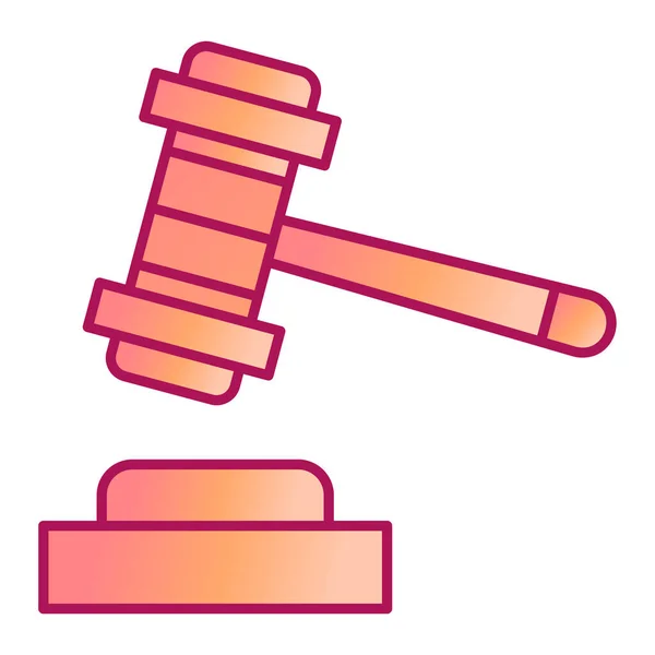 Hammarikonen Auktionsdomare Gavel Vektor Illustration — Stock vektor