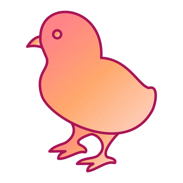 Aranyos Csirke Rajzfilm Ikon Vektor Illusztráció — Stock Vector