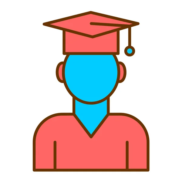 Graduation Cap Icon Vector Illustration Design — Stock Vector
