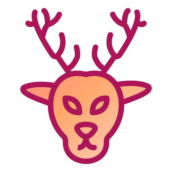 Reindeer Web Icon Vector Illustration — Stock Vector