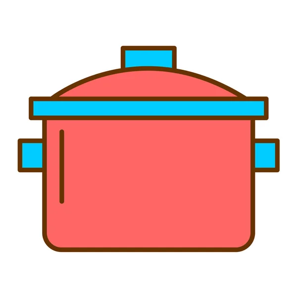 Cooking Pot Icon Vector Illustration Design —  Vetores de Stock