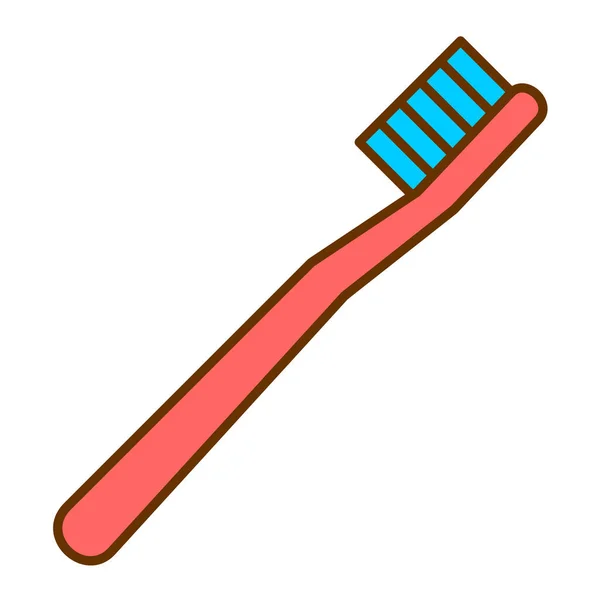 Toothbrush Icon Flat Illustration Toothpaste Vector Icons Web Design — Stock Vector