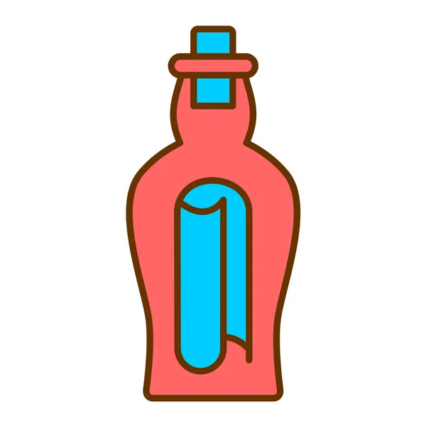 Fles Icoon Vector Alcohol Bordje Geïsoleerde Symbool Illustratie — Stockvector