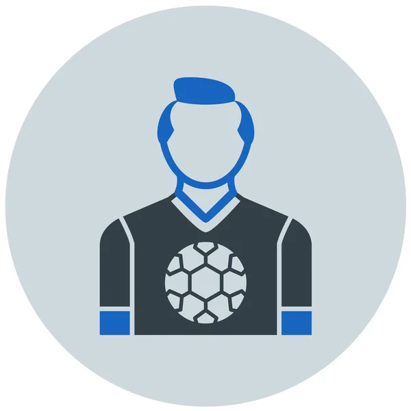 サッカー選手 ウェブアイコン — ストックベクタ