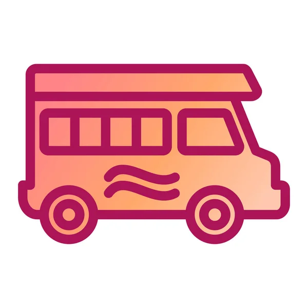Buss Webb Ikon Enkel Illustration — Stock vektor