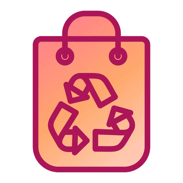 Illustration Shopping Bag Recycle Sign — Stock vektor