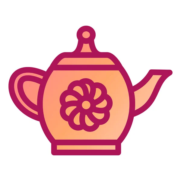 Czajniczek Herbaty Pot Ikona Wektor Ilustracji Projektu — Wektor stockowy