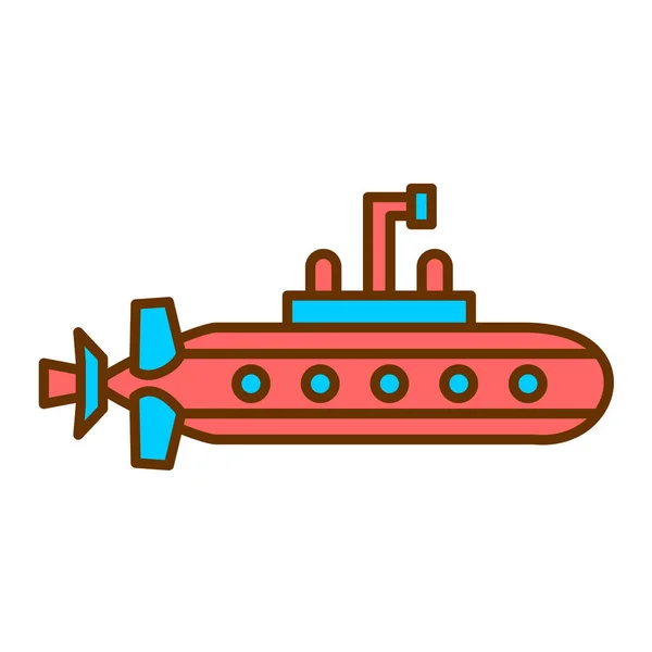 Submarine Modern Icon Vector Illustration — стоковый вектор