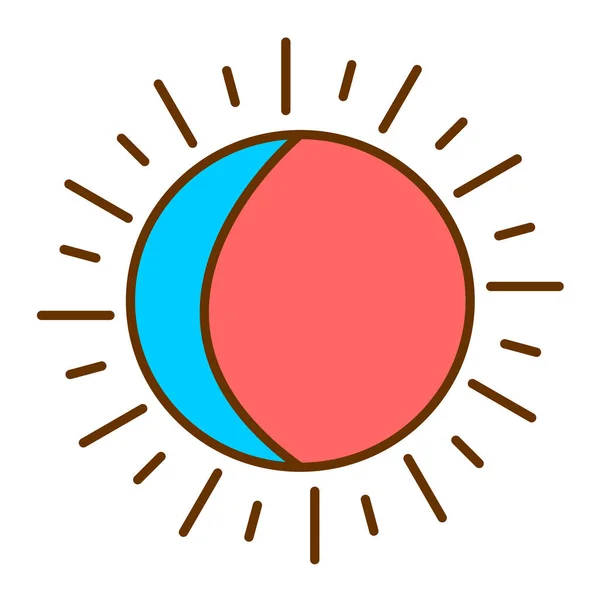 Sun Modern Icon Vector Illustration — Vetor de Stock