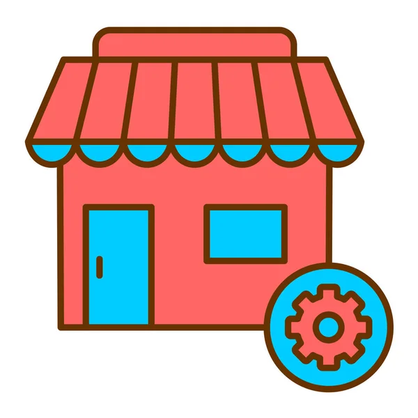 Tienda Icono Web Vector Ilustración — Vector de stock