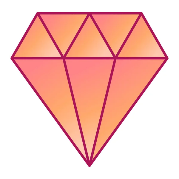 Diamante Ícone Vetor Ilustração —  Vetores de Stock