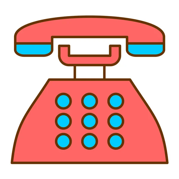 Telefon Jednoduchá Ilustrace Webové Ikony — Stockový vektor