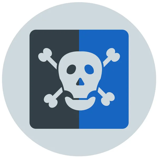 Skull Bones Icon Vector Illustration — Stock Vector