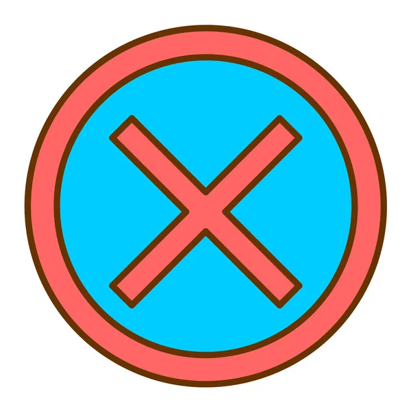 Cancelar Icono Vector Ilustración — Vector de stock