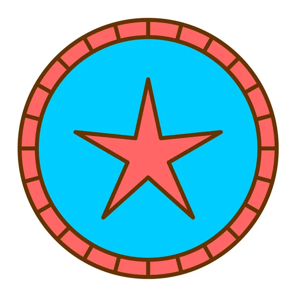 Икона Звезды Модном Стиле Изолированный Фон — стоковый вектор