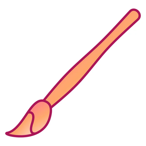 Paint Brush Icon Cartoon Paintbrush Vector Illustration Isolated White Background — Stock Vector