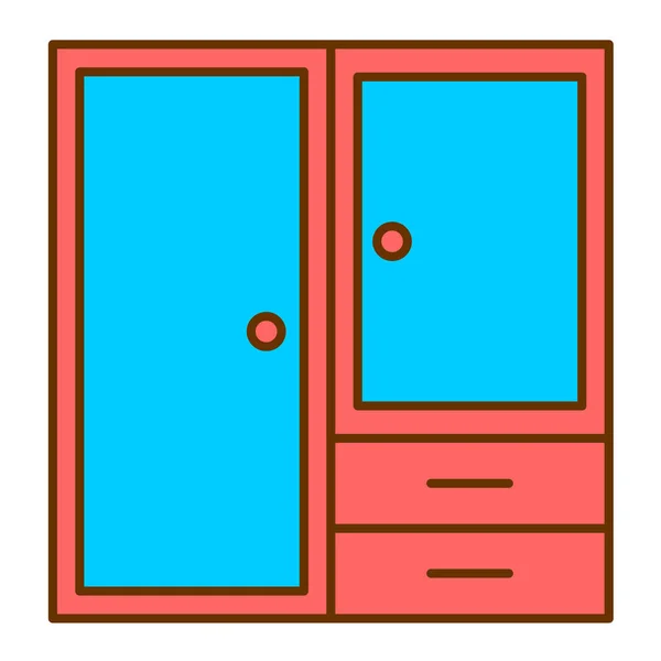 Dveře Webová Ikona Jednoduchá Ilustrace — Stockový vektor