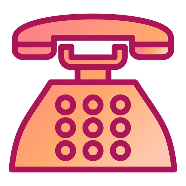 Telefoon Web Icoon Eenvoudig Ontwerp — Stockvector