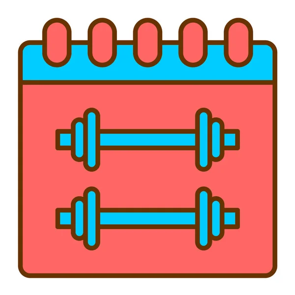 Vektor Illustration Der Fitness Ikone — Stockvektor
