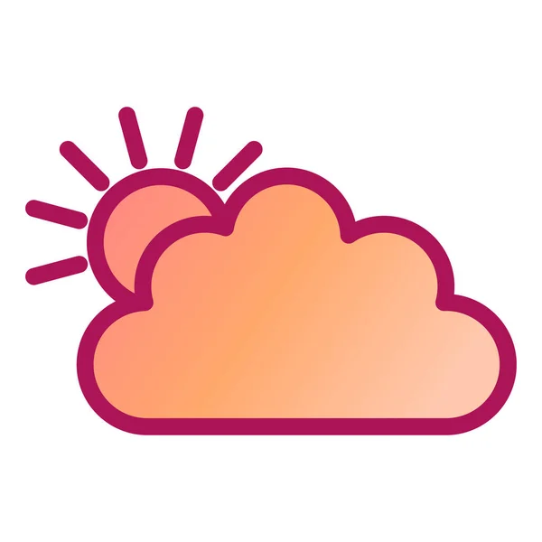 Nube Tiempo Icono Vector Ilustración — Vector de stock