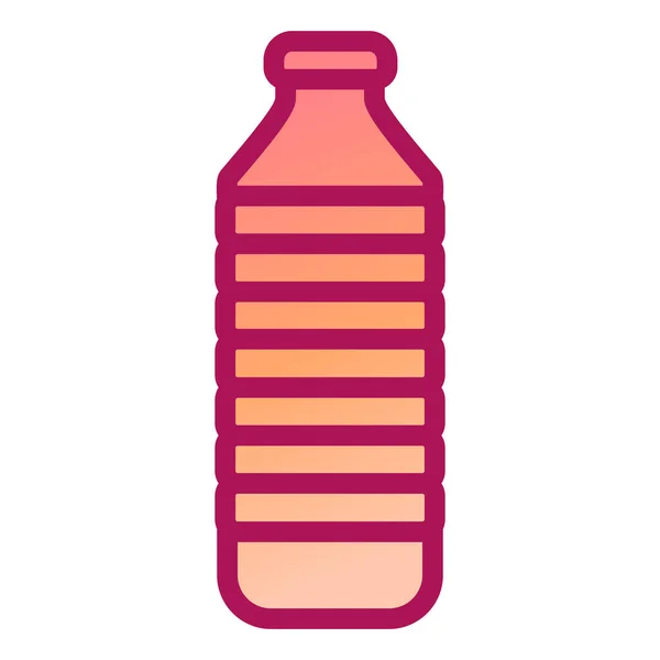 Wasserflasche Umriss Illustration Von Bierglasvektorsymbolen Für Das Web — Stockvektor