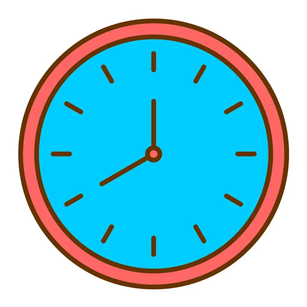 Icono Del Reloj Ilustración Plana Los Iconos Vectoriales Del Tiempo — Vector de stock