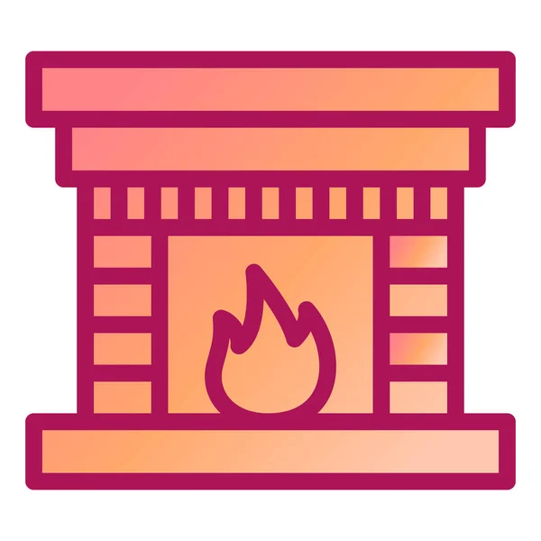 Fireplace Modern Icon Vector Illustration — Archivo Imágenes Vectoriales