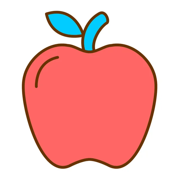 Apfel Obst Symbol Vektor Illustration — Stockvektor