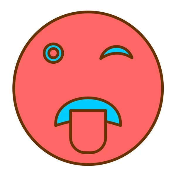 Sad Face Emoticon Vector Illustration — ストックベクタ
