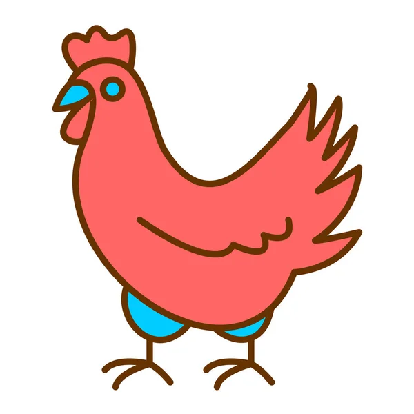 Csirke Logó Design Vektor Illusztráció — Stock Vector
