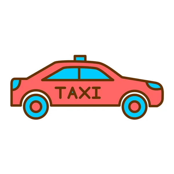 Taxi Samochód Ikona Wektor Ilustracja Projekt — Wektor stockowy