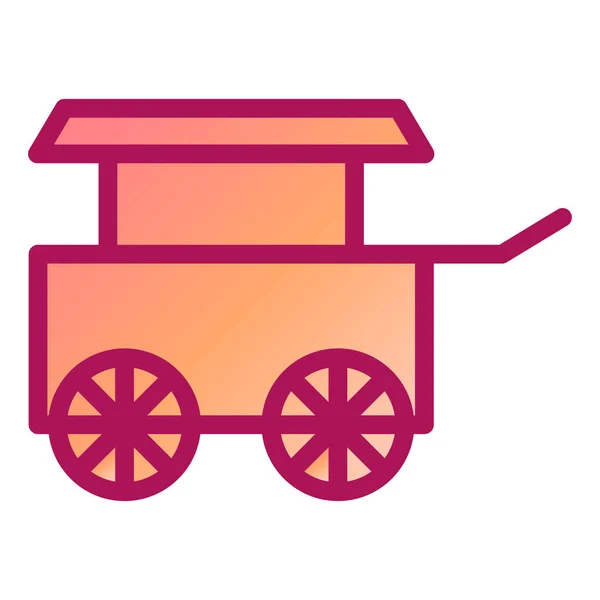 Carro Icono Web Ilustración Simple — Vector de stock