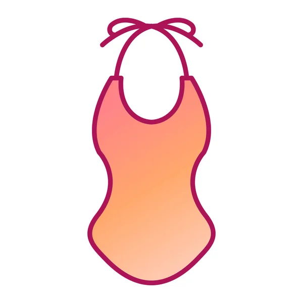 Icône Bavoir Bébé Illustration Contour Des Icônes Vectorielles Maillot Bain — Image vectorielle