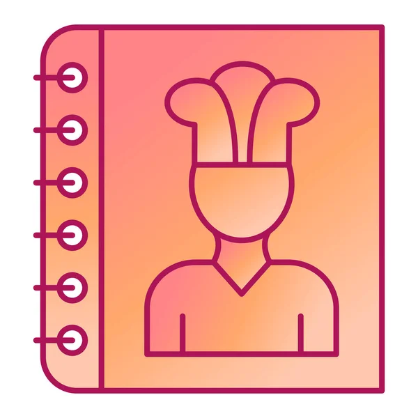 Chef Con Icona Del Cappello Illustrazione Schematica Icone Vettoriali Cuoco — Vettoriale Stock